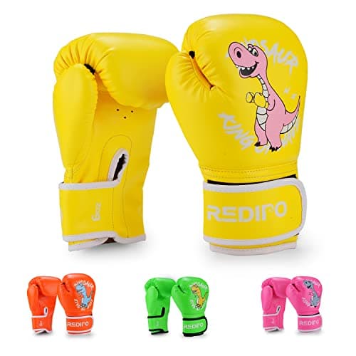 Redipo Kids Boxing Gloves for Boys and Girls, Youth Boxing Training Gloves for Kids 3-15, 4&6OZ Punching Bag Kickboxing Thai Mitts MMA Training Sparring Gloves