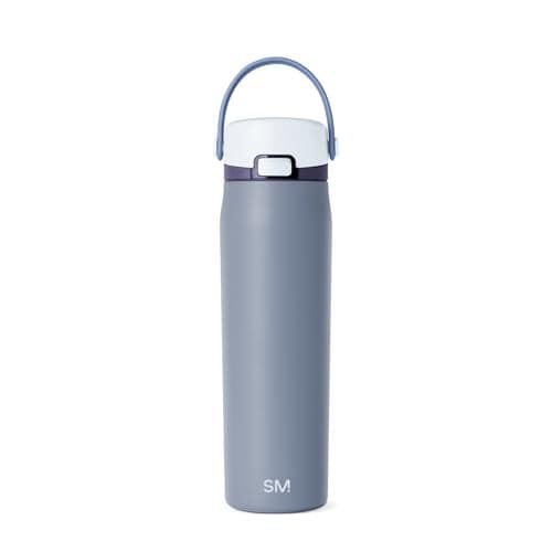 Simple Modern Mesa Sport Water Bottle with Covered Chug Lid | 24oz Cup Holder Friendly Insulated Stainless Steel Bottle for Gym, Sports and Travel | Costal Fog