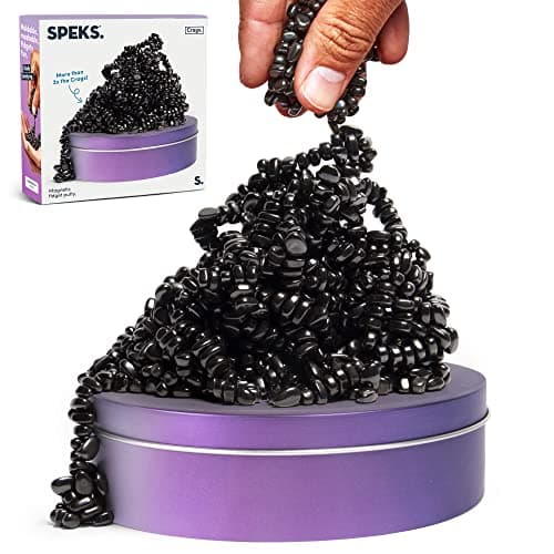 Speks Original Crags Ferrite Putty 1000 Ferrite Stones in a Tin Fidget Toy for Stress Relief Sensory Desk Toy for Adults Teens 14 Vitality Large