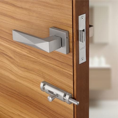 LAPO Door Lock for Bathroom | 45x45 Lock Body | Brass Latch Mechanism | Keyless Design | Dual Side Door Support | Suitable for 30–50mm Thickness | Matt Finish | 3 Years Warranty | Ro-131