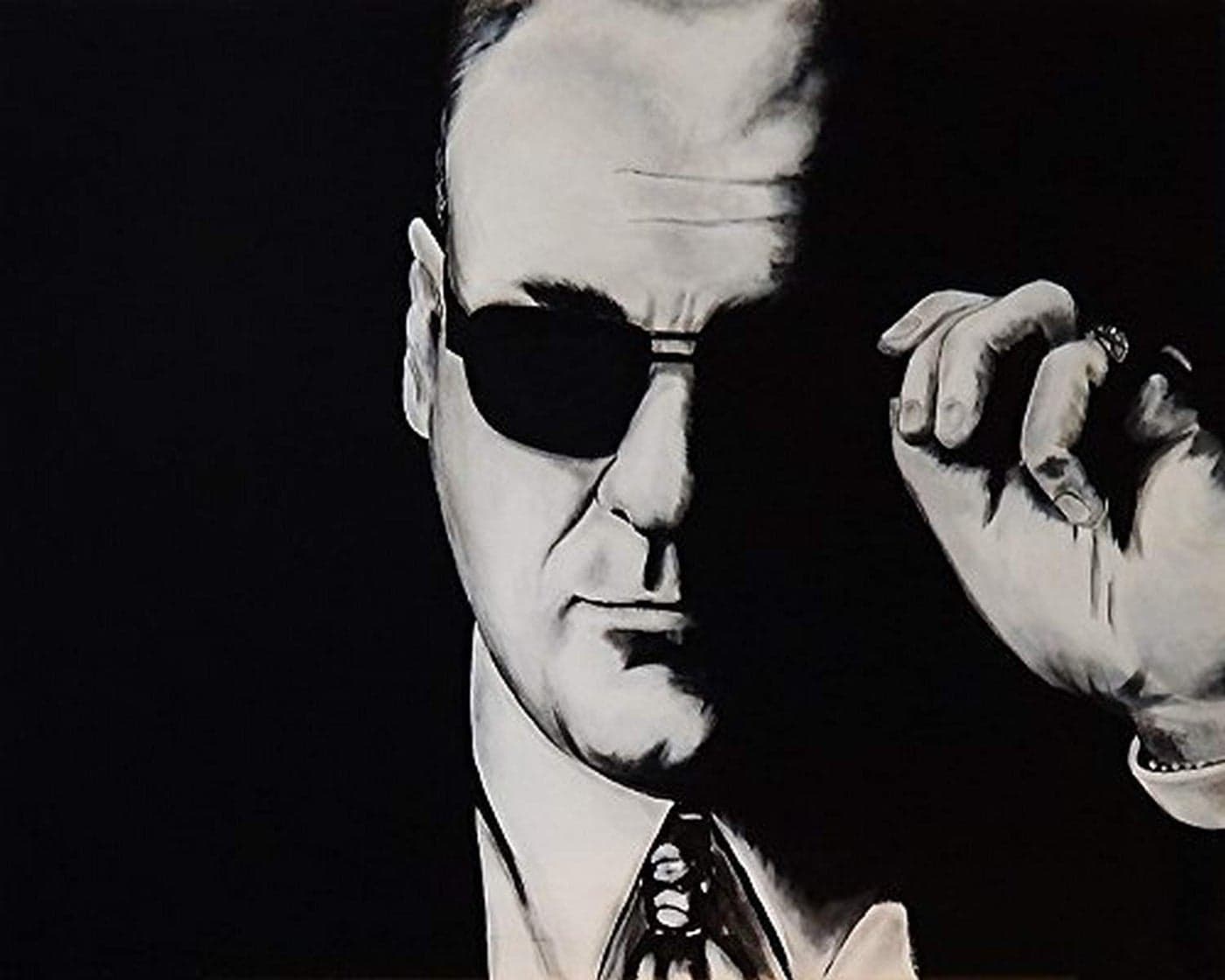 Buyartforless Tony by Ed Capeau 18x12 Art Print Poster Wall Decor The Sopranos Mafia Italian Mob Character Sopranos Mob Boss ,Black