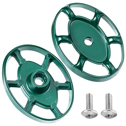 Dreyoo 2 Pack Outdoor Faucet Handles, 3/8 in Spigot Handles Compatible with Arrowhead PK1290, 12 Point Faucet Knob for Outside Hose Bibb, Garden Valves and Frost Proof Wall Hydrants(Green,Oval)