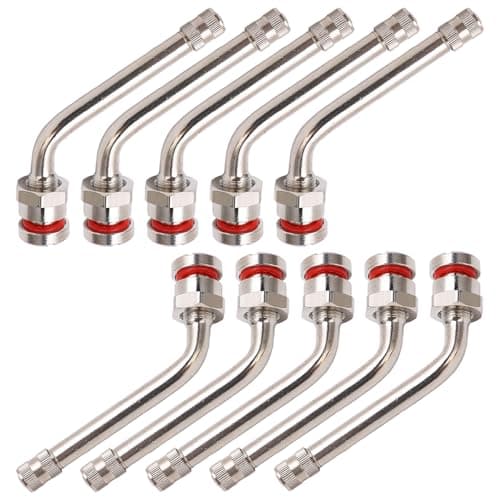 Truck Tire Valve Stems, TR545D Valve Stem Fit for 22.5in 24.5in Aluminum Wheels with 9.7mm Rim Hole (Pack of 10)