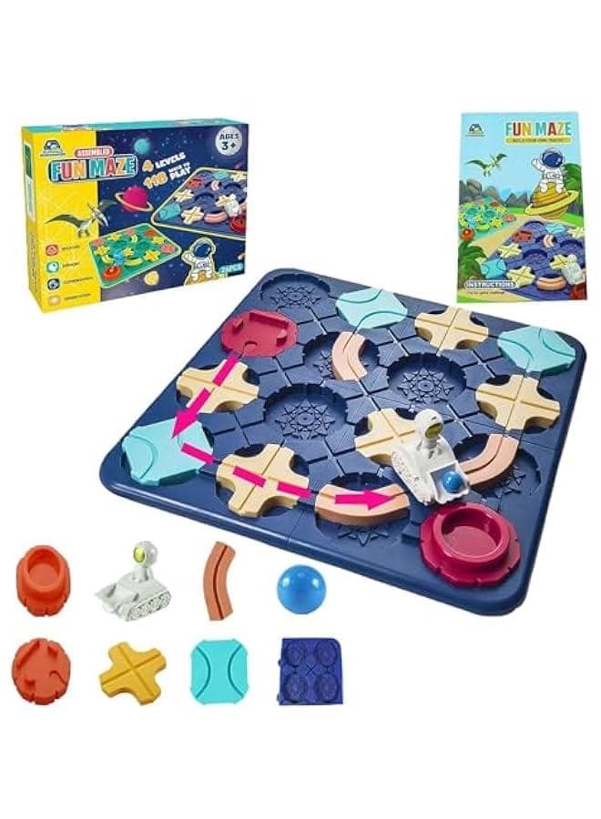 Kids Car Track Toy,Builder Brain Teaser Puzzles Game - Educational Smart Logic Board Game for Kids Ages 4-8, 4 Levels & 118+ Skill-Building Challenges - Gift for Boy & Girl