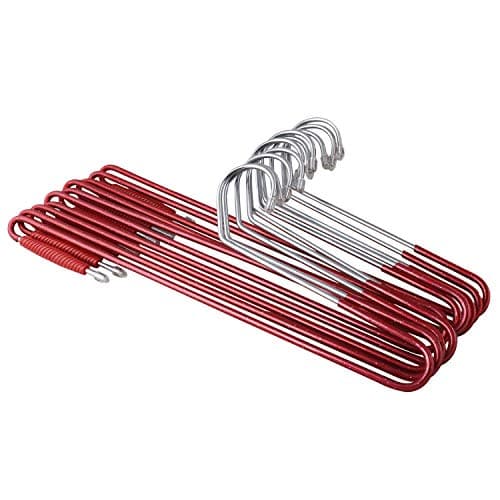 ROLLYWARE Stainless Steel Saree Hanger with Lower Band Lock - (10 Pieces Hanger)