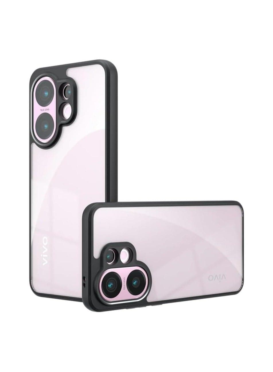Protective case compatible with Vivo V60 5G, skin-friendly matte transparent outer shell with airbag protection, anti-yellowing PC+TPU shockproof protective case suitable for Vivo V60.