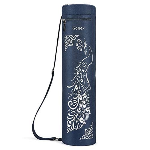 Gonex Yoga Mat Bag, Yoga Mat Carrier Full-Zip Exercise Yoga Mat Carry Bag for Women Men with 2 Multi-Functional Storage Cargo Pockets Extra Wide Adjustable Shoulder Strap