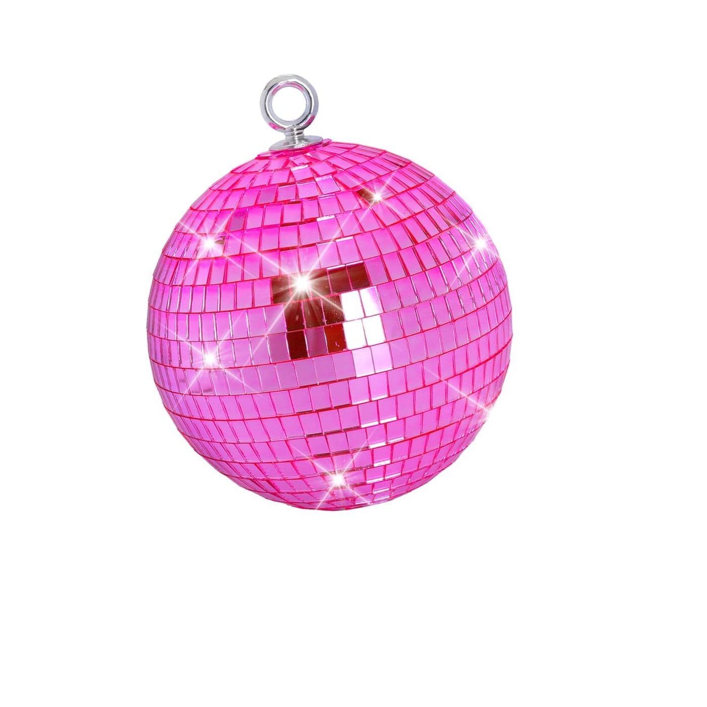 Pink Mirror Disco Ball 6 inch Small Reflects Light Mirror Ball with Hanging Rings for Party Decorations 70s Theme Party Christmas Decorations DJ Wedding Birthday