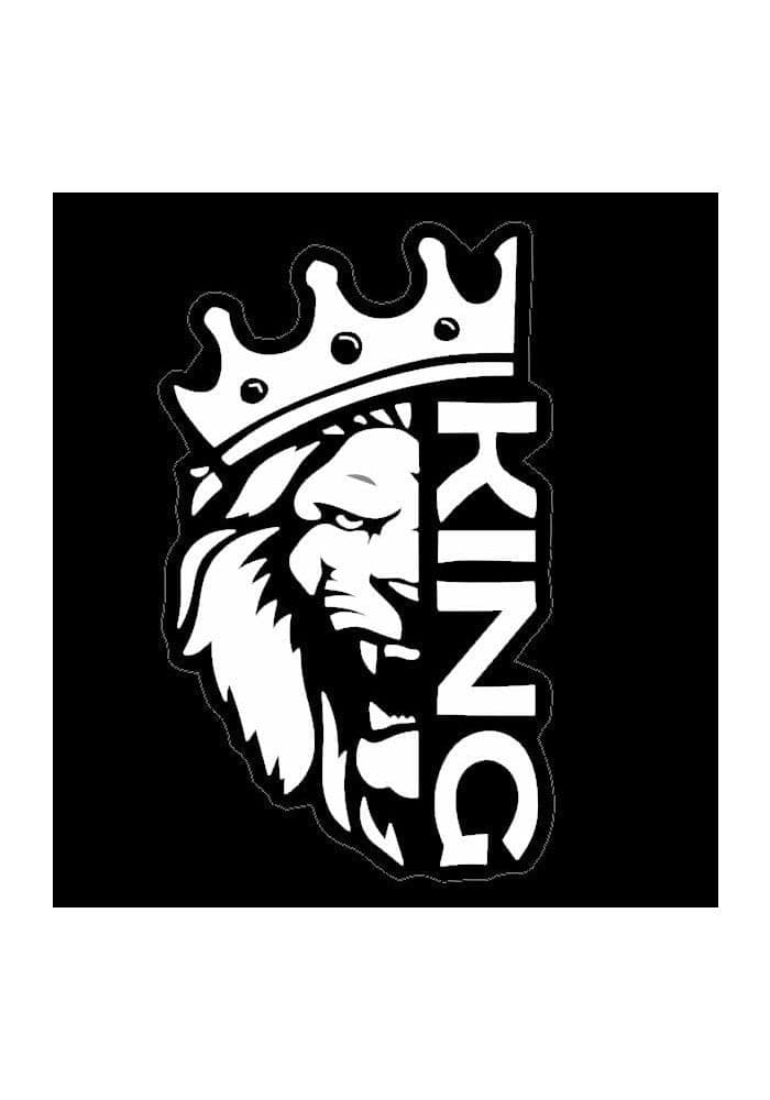 ARAWARA Lion Face Decal for Car Vinyl Window, Crown King with Lion Symbol Royal Car Sticker, King of The Road, Majestic Car Decal, 1PC (White)