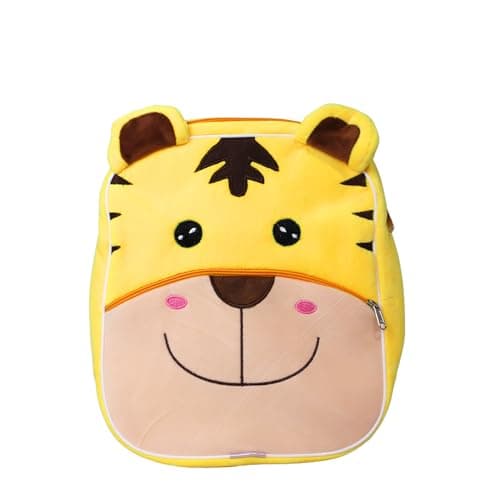 TOYTALES Tiger School Bag for Kids | Soft Plush Backpack for Boys & Girls, Nursery Toddler Bag for School, Travel & Daycare Fun Pro Use (Ages 2–5 Years)