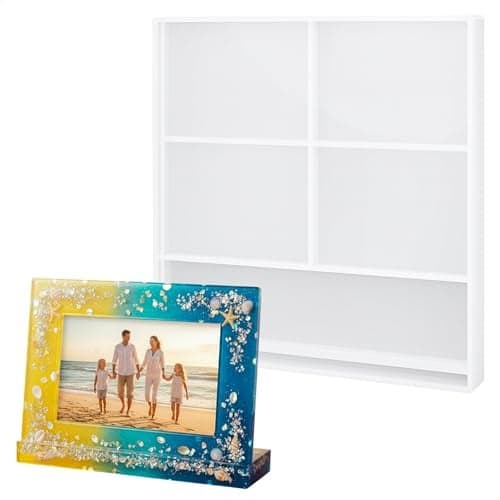 Resin Frame Mold Epoxy Silicone Casting for DIY Personalized Photo Crafts Square Shape Mould Set for Home Table Decoration Handmade Gift Jewelry Soap Tray Mosaic Art Display Decor 72x72