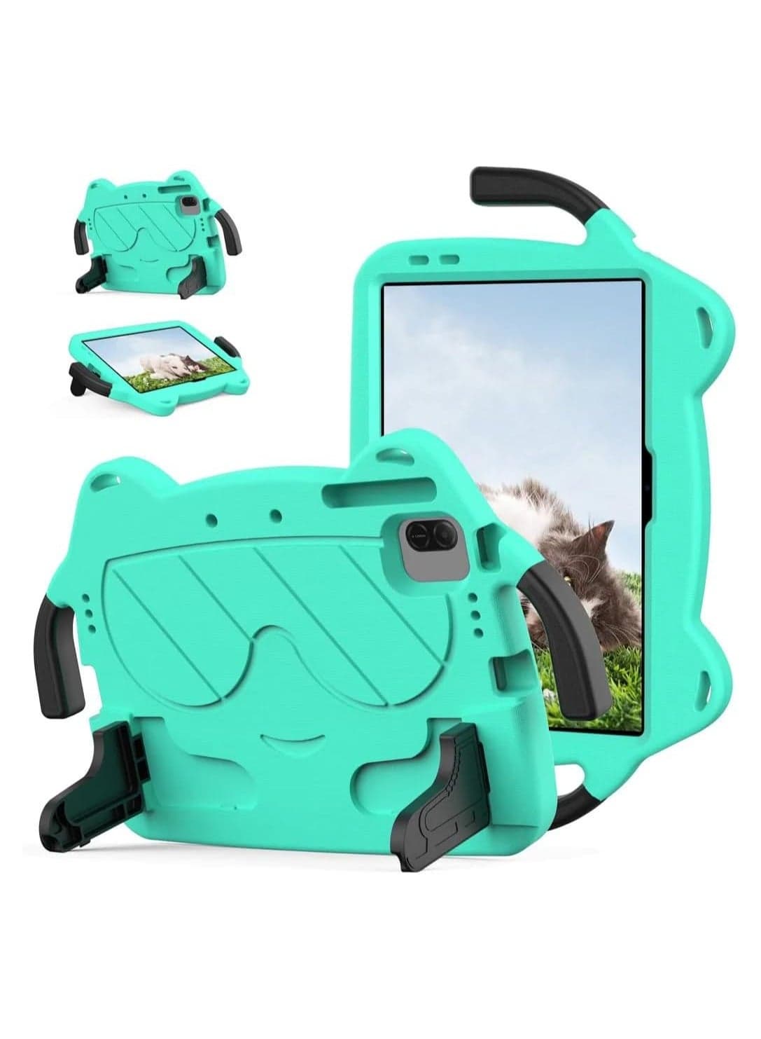 Case Compatible Tecno Megapad 11 (2025) 11 inch, Kid Friendly Cartoon EVA+PC Tablet Case Shockproof Cute Protective Case with Handle and Stand