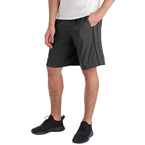 C9 Champion Men's Mesh Shorts-10 Inseam, Railroad Gray/Ebony, L