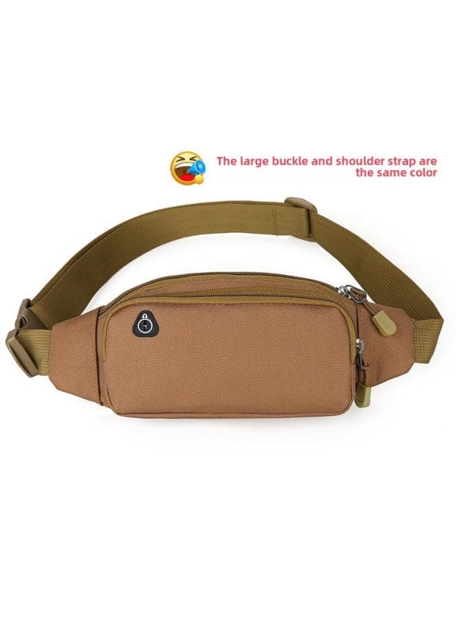Work Sports Running Mobile Phone Waist Bag Men's Small Women's 2022 Style Bag Lightweight Worksite Work Canvas Wear-Resistant-Color:Coffee-Capacity:All Yards