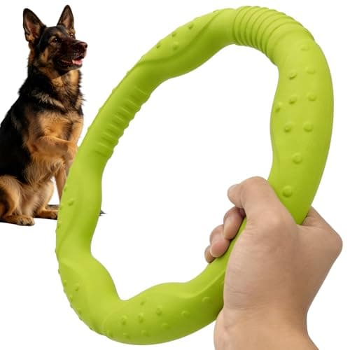 LaRoo Dog Toys for MediumLarge Dogs Floatable Dog Flying Discs 3 Sizes Tug Toy Interactive and Tug of War Ring Toy Funny Fetch Teething Toys Green 118