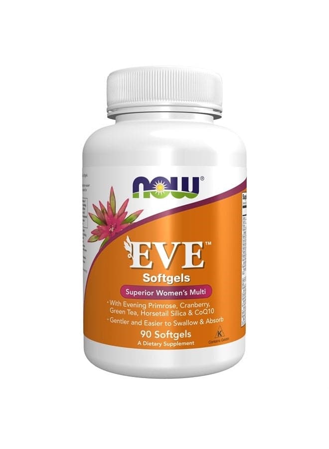 Supplements, Eve™ Women's Multivitamin with Evening Primrose, Cranberry, Green Tea, Horsetail Silica & CoQ10, 90 Softgels