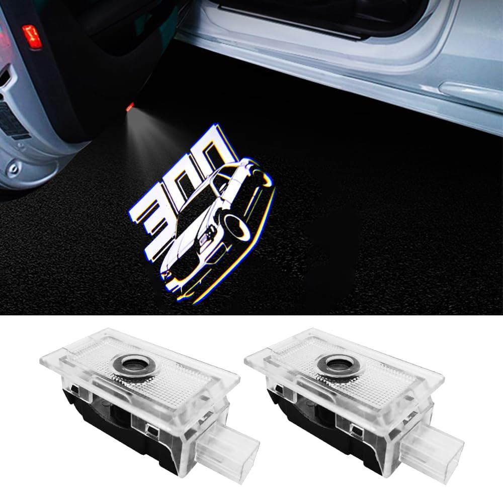 uuakarin 2PCS Car Door Logo Projector Lights Compatible with 300 300C 300S 2005 Present LED Ghost Shadow Light Laser Puddle Lamp Accessories 300