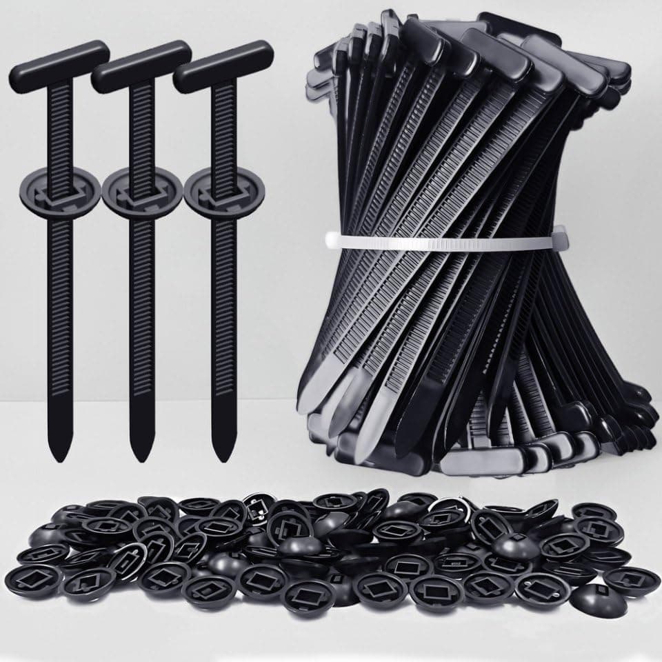 2026 Upgraded Nylon Universal Cable Tie Buckle, Heavy Duty Self-Locking Rivet Zip Ties, Multifunctional Cable Tie Buckle for Car Daily Repair, Home, Office, Garden, Workshop(50Pcs)