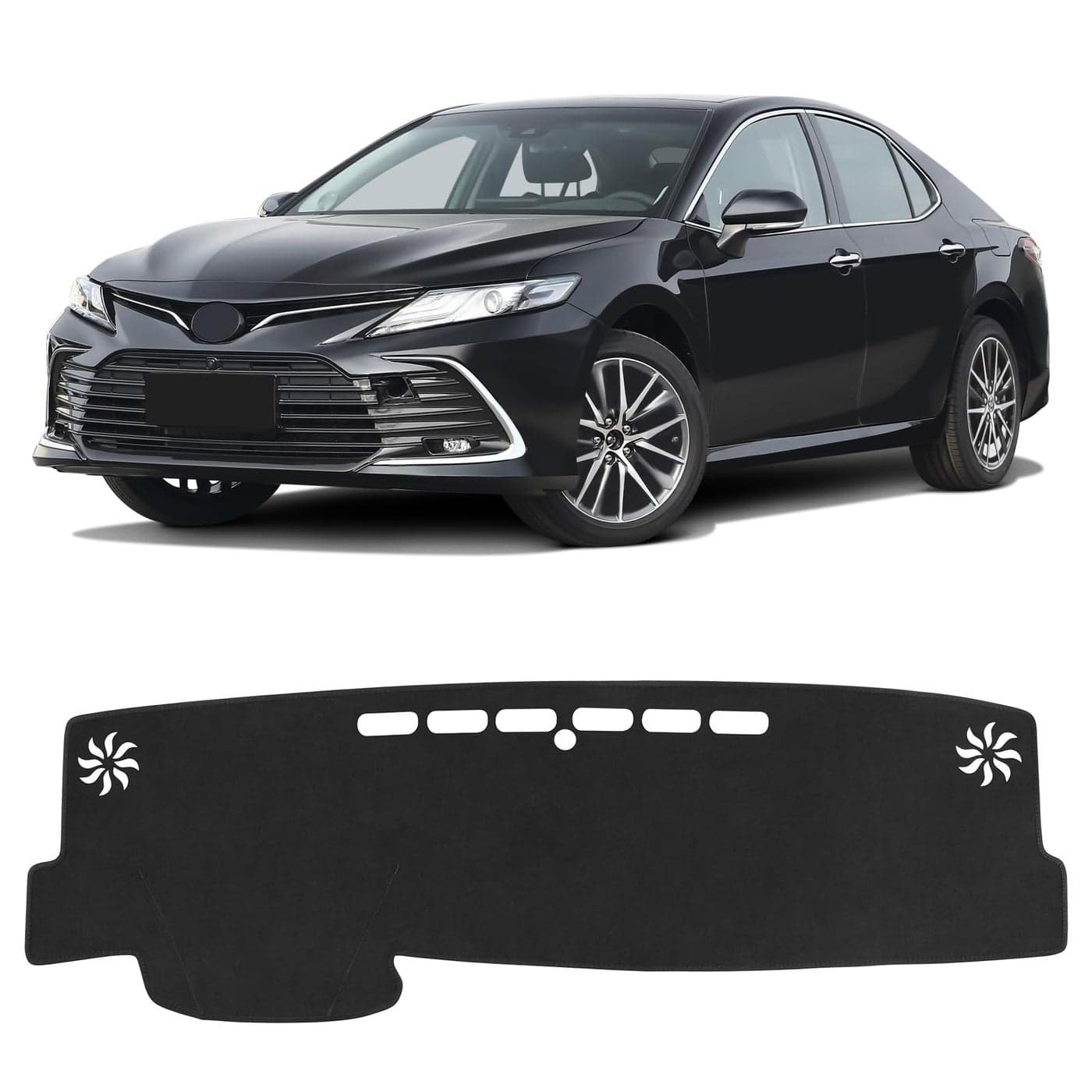Bercicci Dash Cover for Toyota Camry 2024 2023 2022 2021 2020 2019 2018 Include Hybrid Accessories Flannel Dashboard Cover Dash Mat Center Console Cover Sunshield Protector Pad
