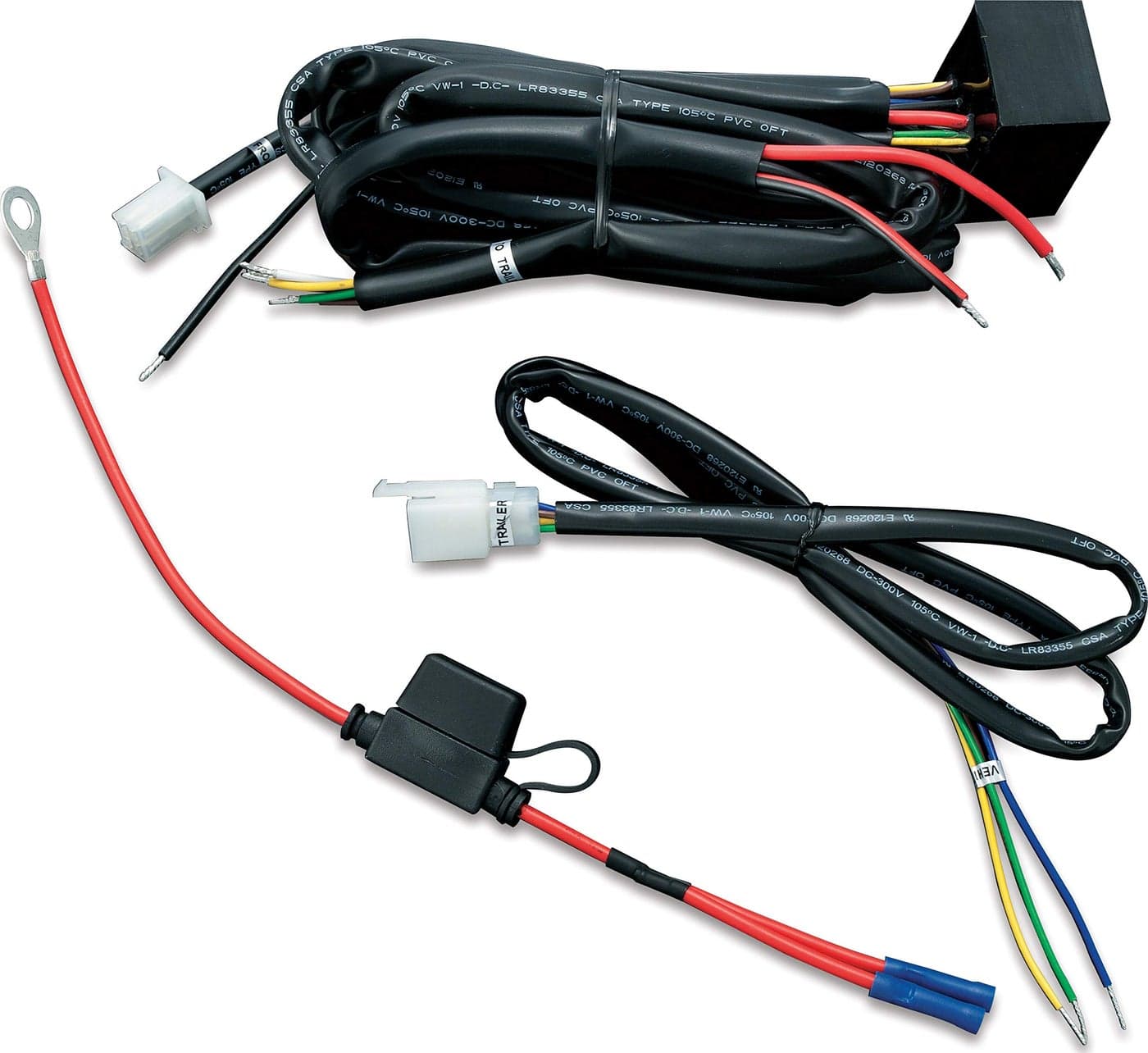 Kuryakyn 7671 Motorcycle Accessory Universal Trailer Wiring with Relay Harness for 12V Applications Black