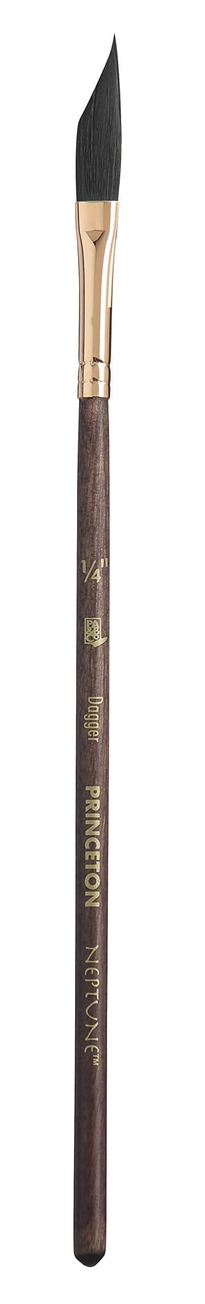 Princeton Neptune Paintbrush, Size 1/4 inch, Dark Wood