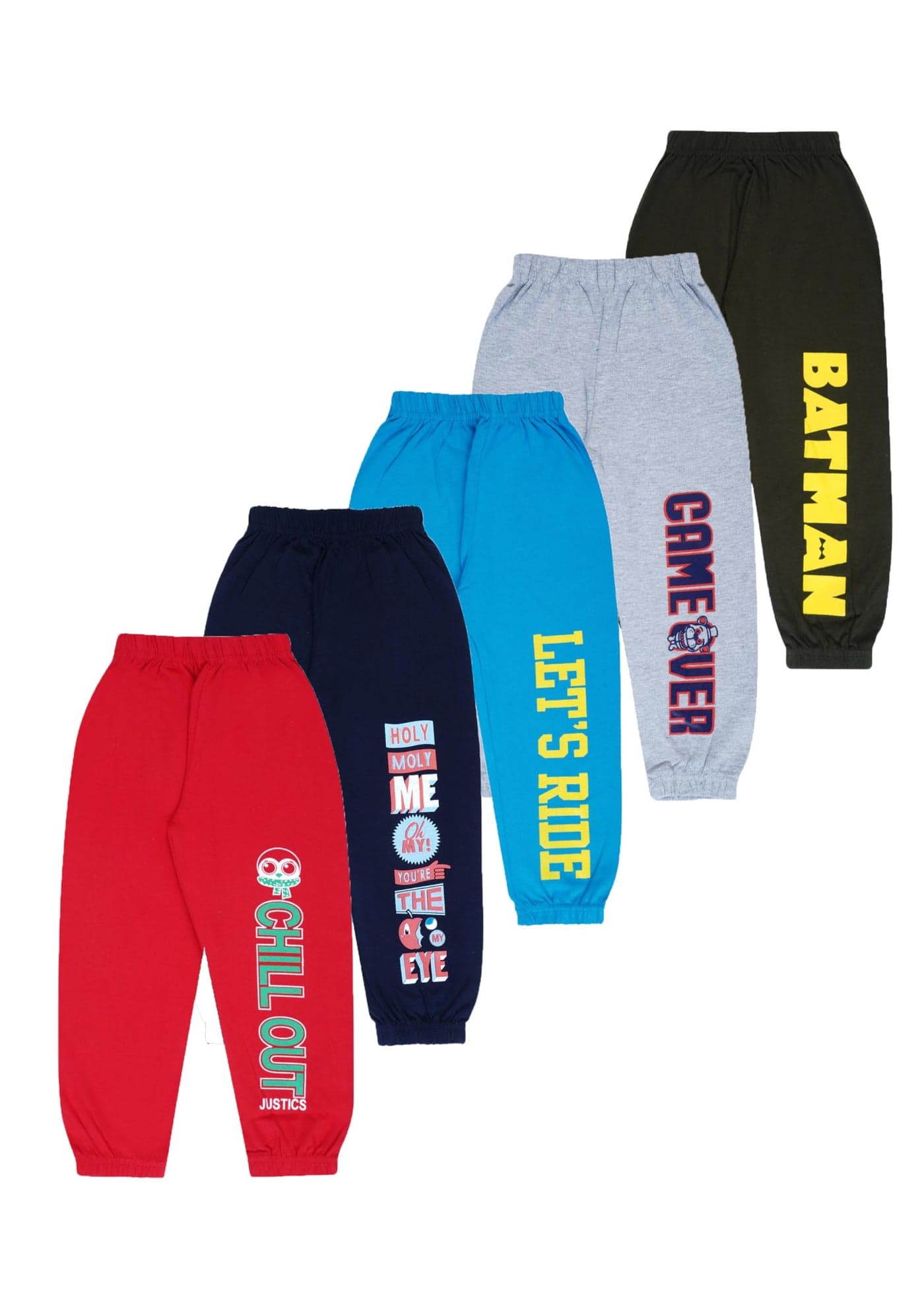 T2F Boy Mid Rise Relaxed Regular Fit Track Pants (Bystrk05_Multicolor1_5-6 Years)