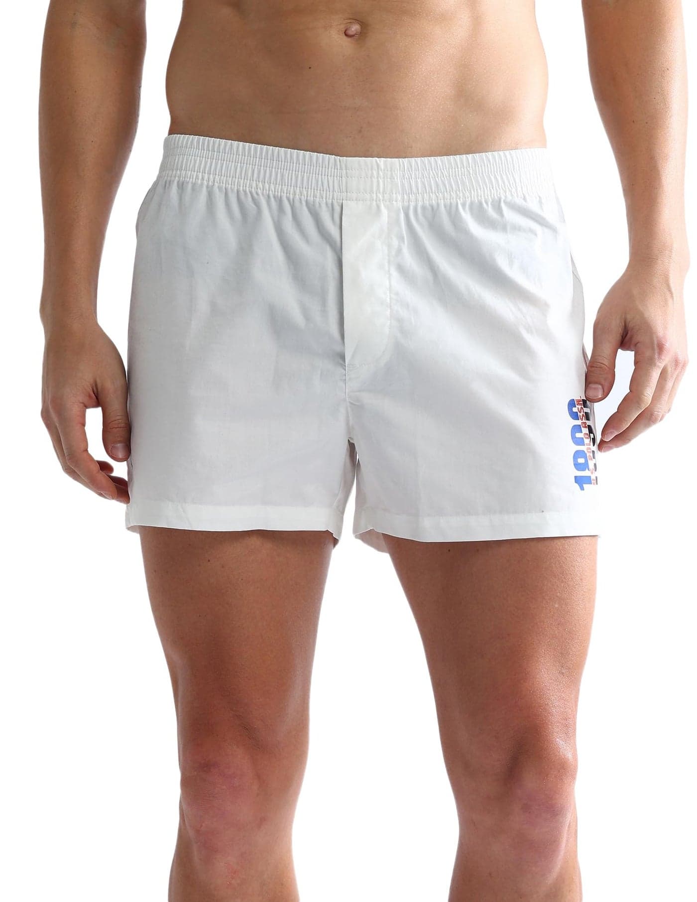 U.S. POLO ASSN. Men's Pure Cotton Solid OEX03 Boxers - Pack of 1(Ivory S)
