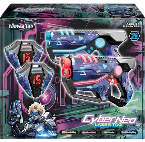 Laser Tag Guns Set of 2 Multiplayer Lazer Tag Game for Kids Ages 8 9 10 11 12 Boys Girls Indoor Outdoor Family Game Birthday Gift for Teens Adults