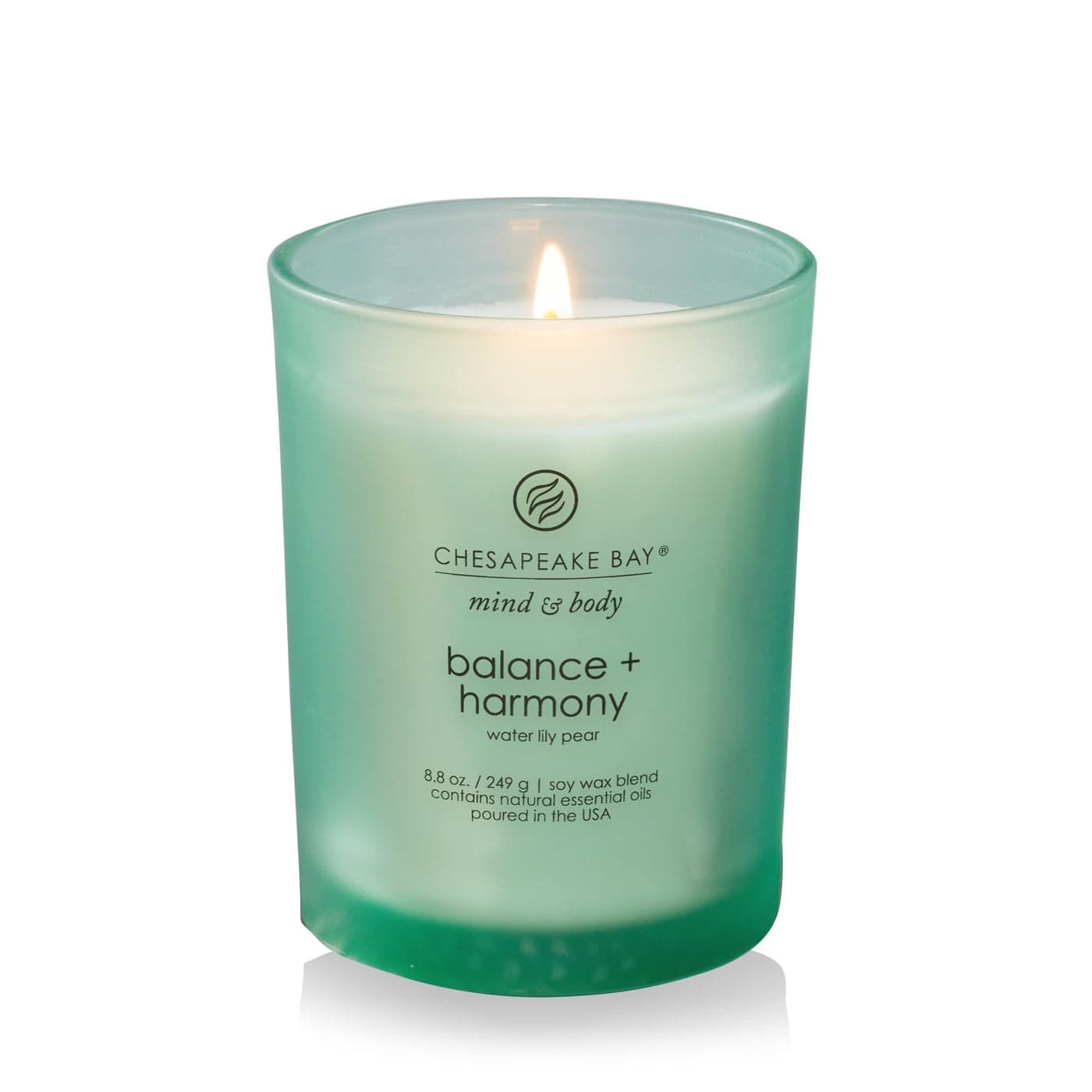 Chesapeake Bay Balance Harmony Scented Candle Water Lily Pear Fragrance 50 Hours Burn Time Warm Decorative Soy Wax Blend