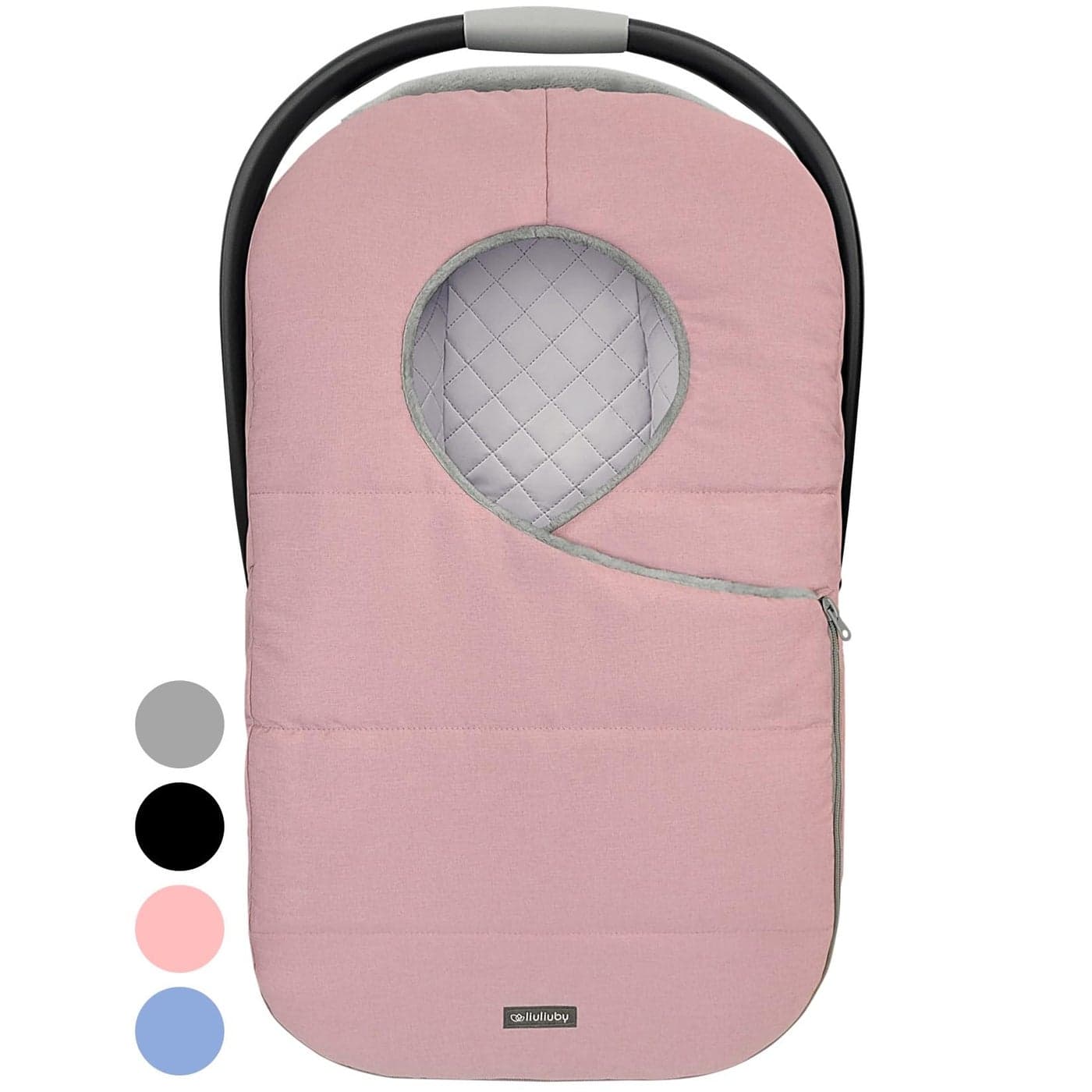 Winter Carseat Cover for Baby Infant Car Seat Cover Baby Doona Accessories Winter Car Seat Canopy for Boys Girls New Born Essentials Must Haves for Cold Weather Warm Thick Fleece Pink
