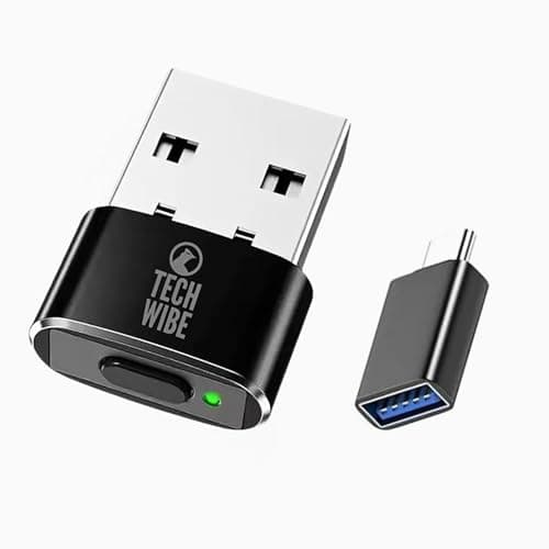 USB Jiggler & Auto Clicker – Undetectable Cursor Shaker & Vibration Device– Plug & Play– Moves Arrow Automatically– Long Press Powers On/Off, Short Press Cycles Modes– Auto Clicker Clicks Once/Sec