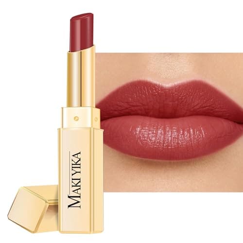 MAKI YIKA Moisture Mauve Red Lipstick for Women Hydrate Tinted Lip Balm for Mothers Day Dry Cracked Lips Sheer Lipstick Lip Tinted Glossy FinishMA059 Mauve Pop