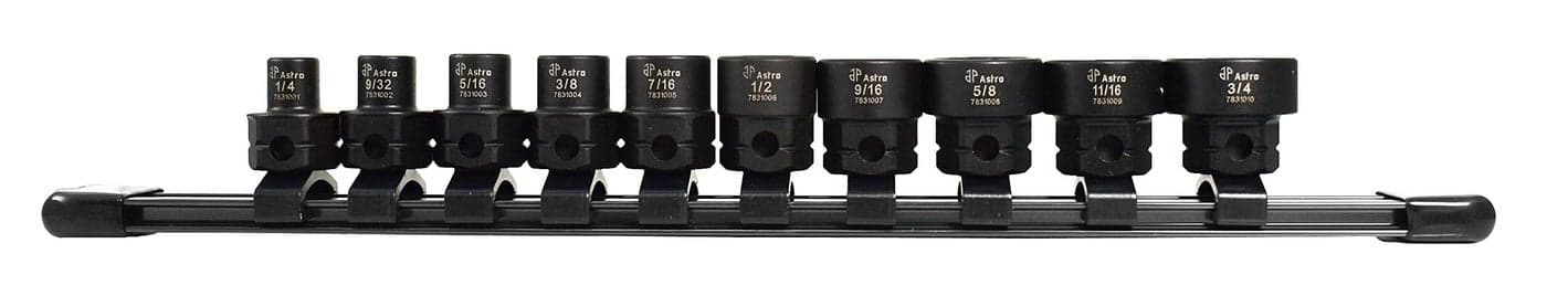 Astro Tools 78310 10Piece 38 Drive Low Profile Nano Impact Sockets SAE