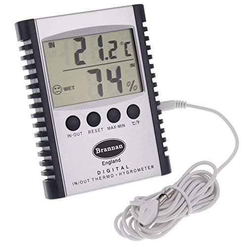 Brannan Digital Indoor Outdoor Thermometer Weather Station Max Min Thermometer Hygrometer Humidity Meter