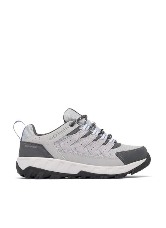 Columbia Womens Strata Trail Low Waterproof, Steam/Eve, 5