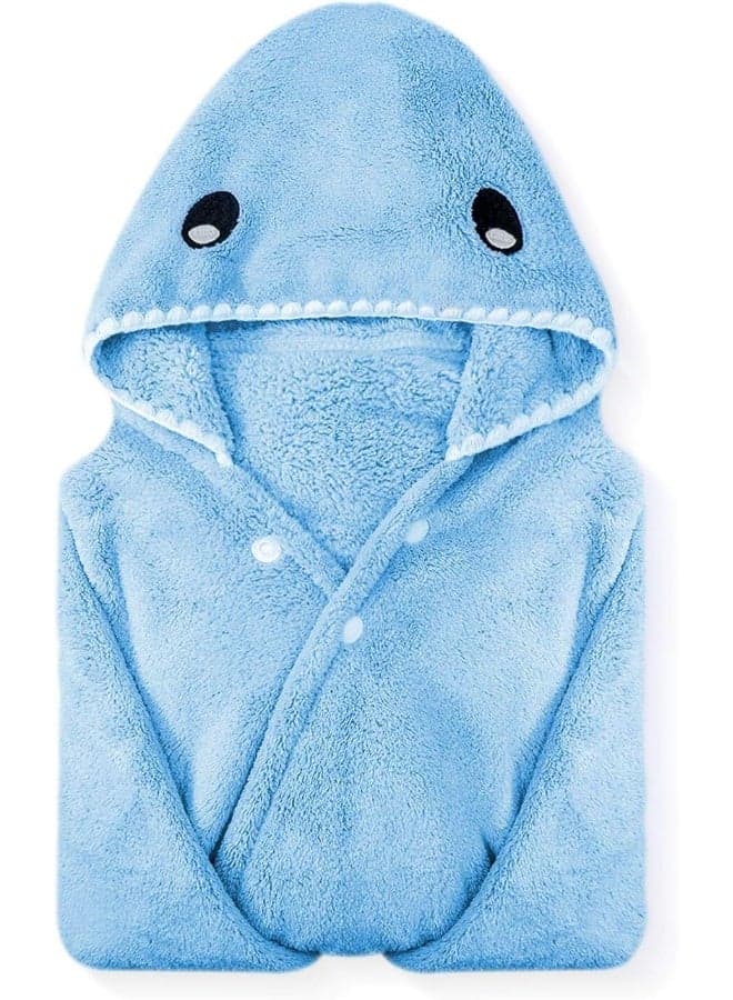 ROMASA Kids Bath Towels, Premium Hooded Towel for Toddlers Highly Absorbent Coral Fleece Bathrobe for Boys Girls