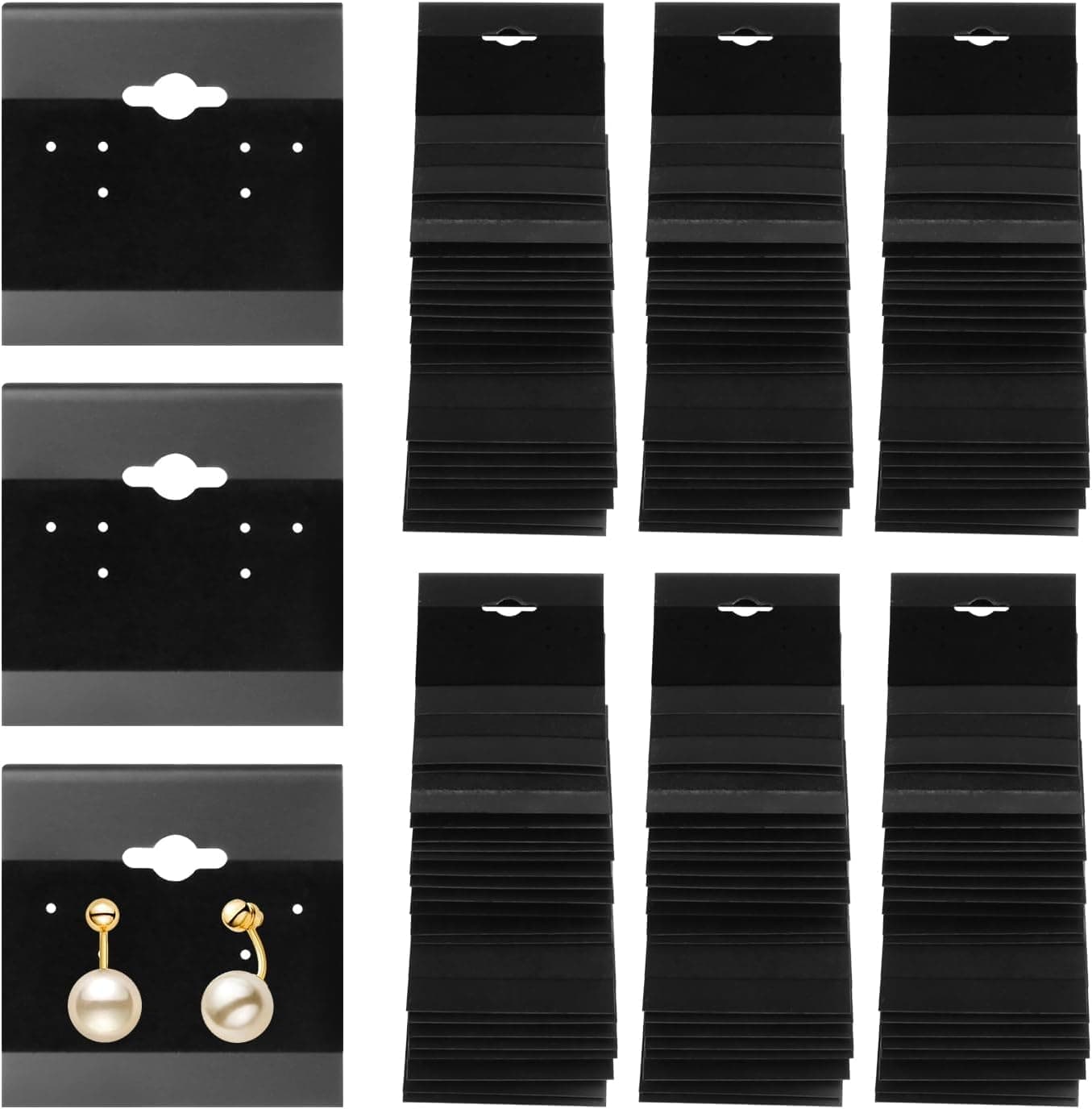DIY Crafts Pack of 200 Pcs, As Title Mention Pcs Included, 2" Wide x 2" Length inches, Velvet Jewellery Earrings/Stud Hanging Display Holder Ca(Pack of 200 Pcs, 2" Wide x 2" Length inches)