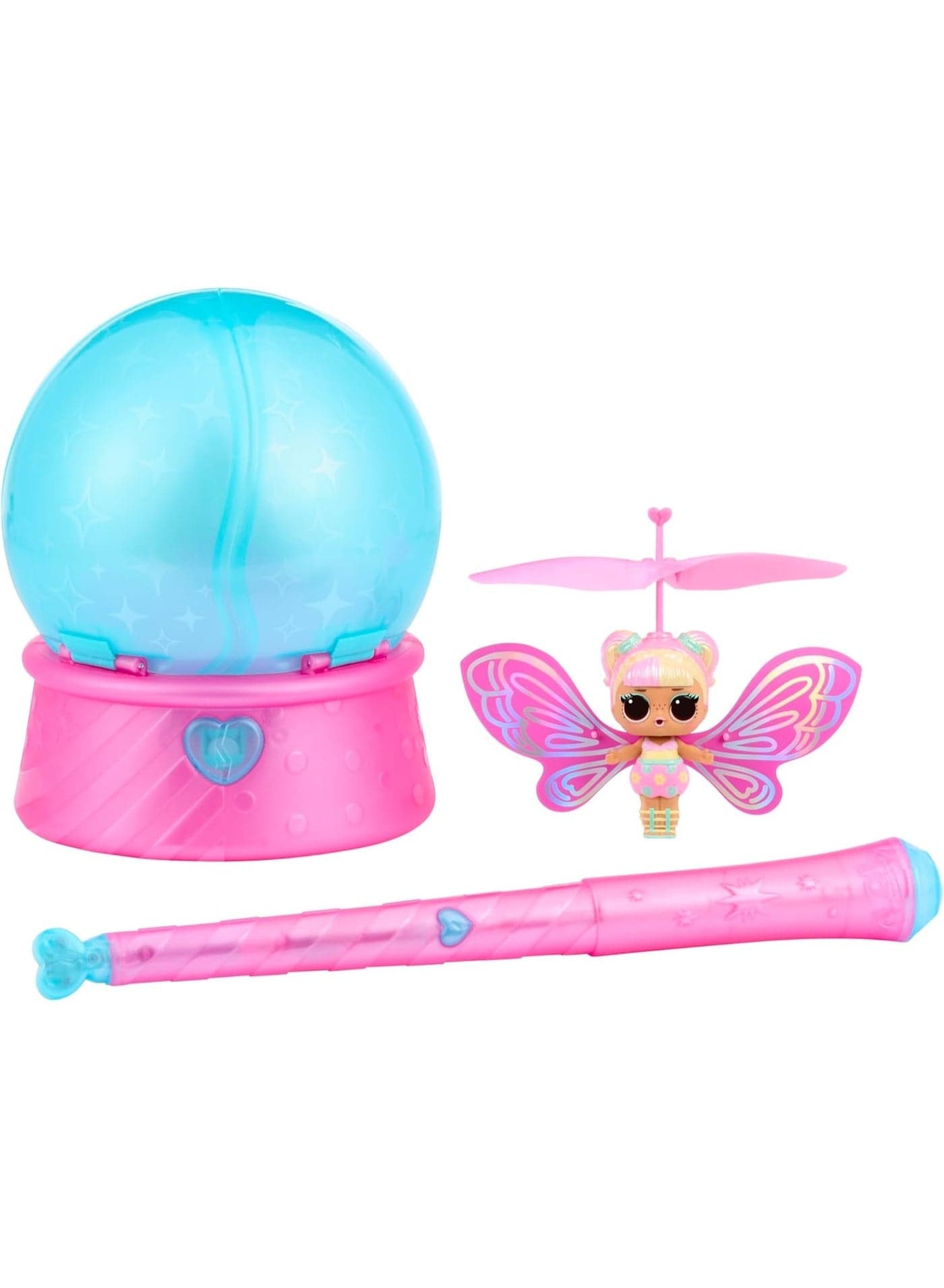 LOL Surprise Magic Flyers Fairies Tots Flower Child Flying Doll with Wand Control, Rechargeable Fairy Toy, Blossom Flower Ball Packaging, Interactive Playset, Gift for Girls Kids Collectors