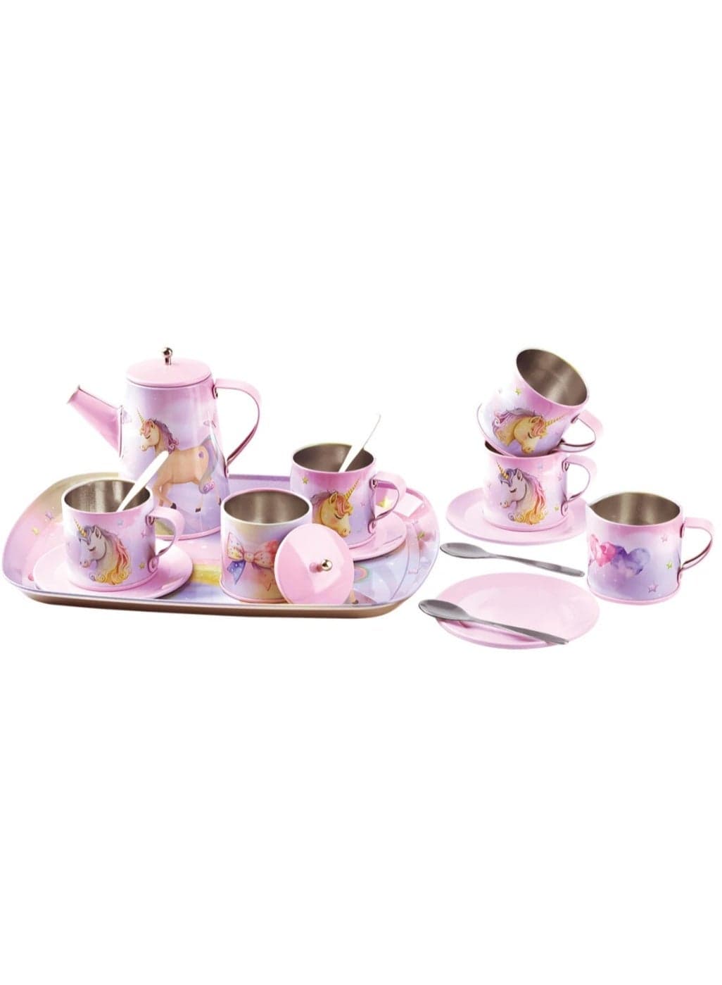PlayGo Tea Time Delight Set, 18-Piece Pretend Play Tea Party Toy for Kids