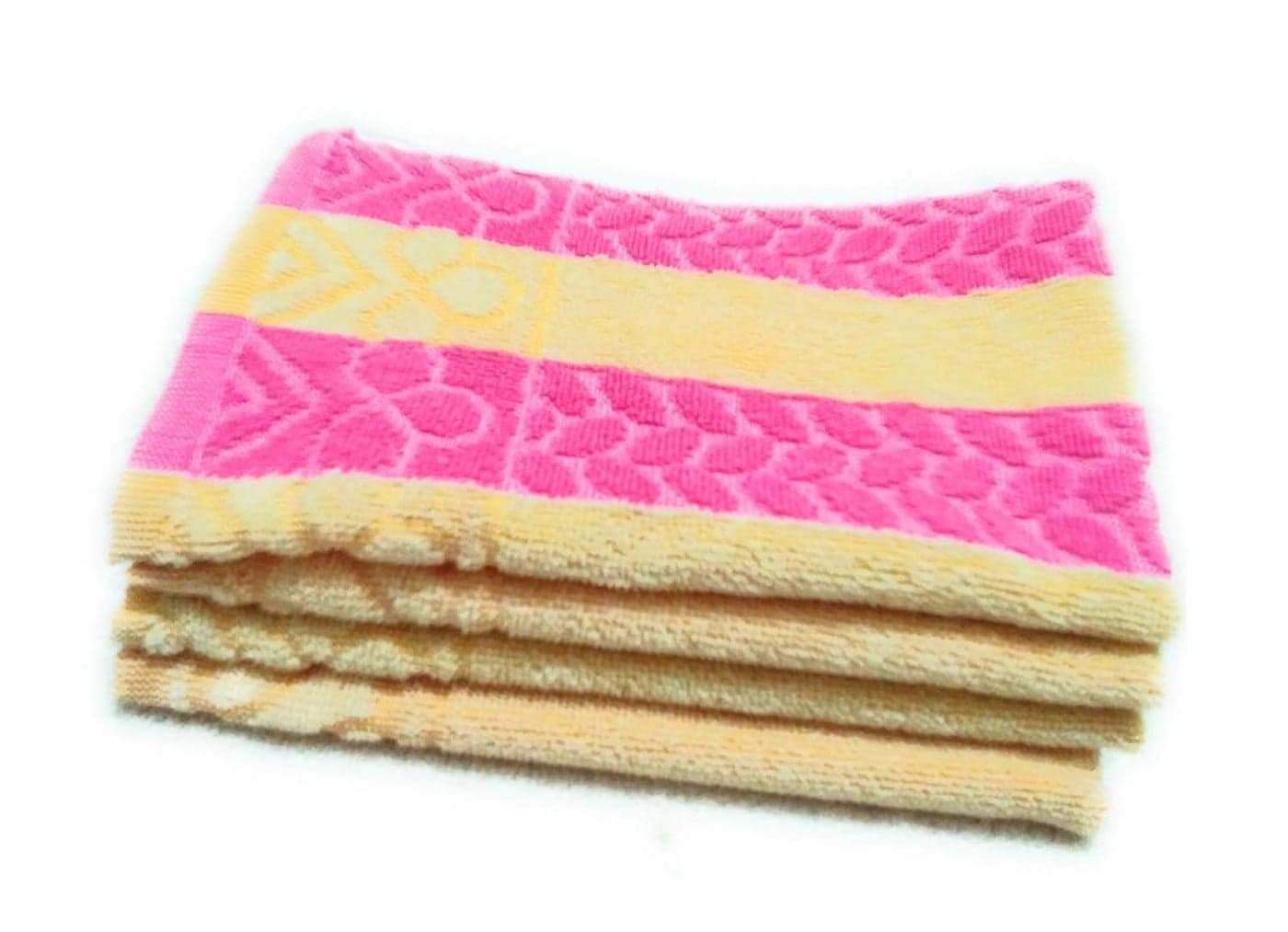 Cotton Colors Floral Design Hand Towels (Medium, Multicolor, Pack of 4)_D14