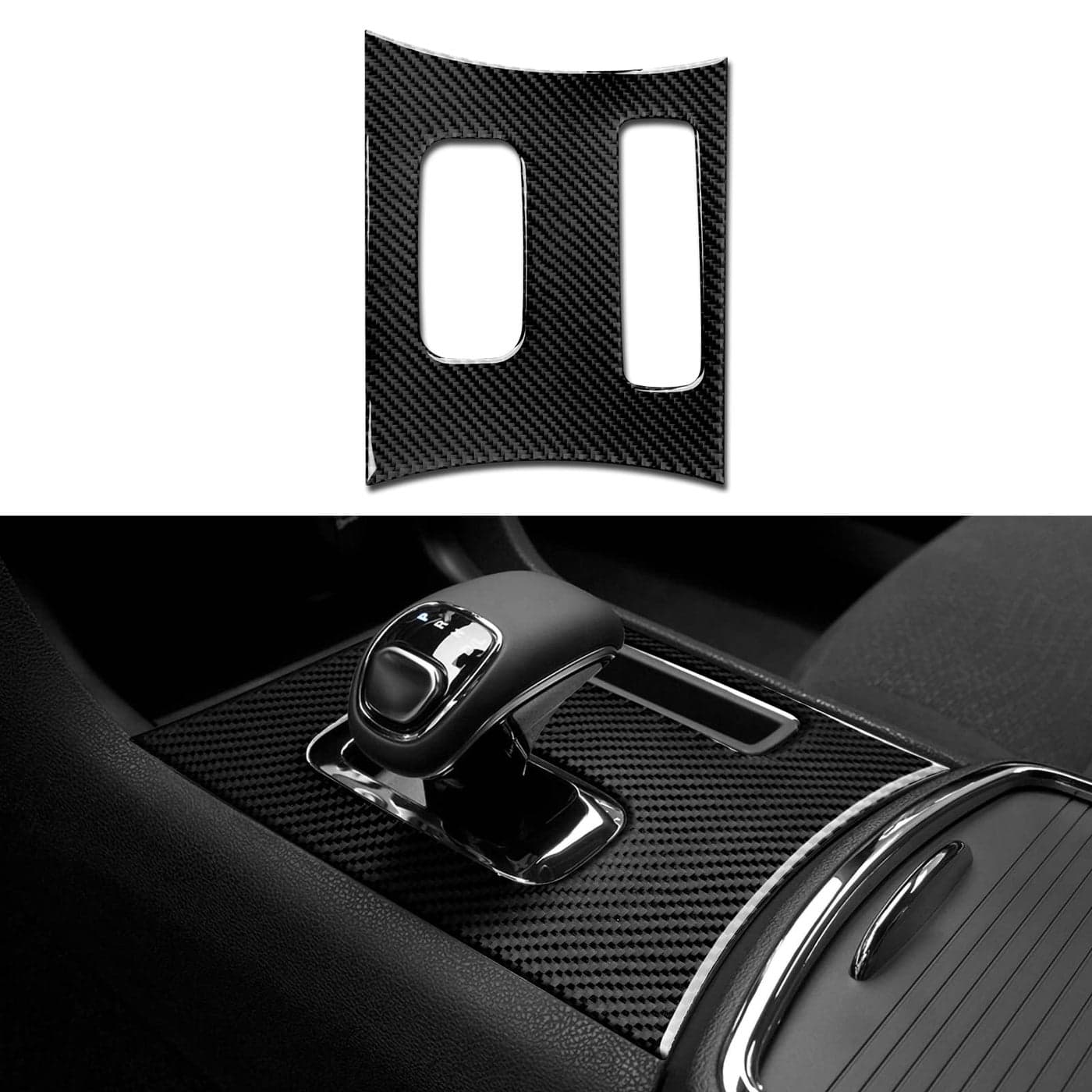 BRMYL Car Gear Shift Panel Decals for 2011 2012 2013 2014 Dodge Charger Accessories Carbon Fiber Stickers