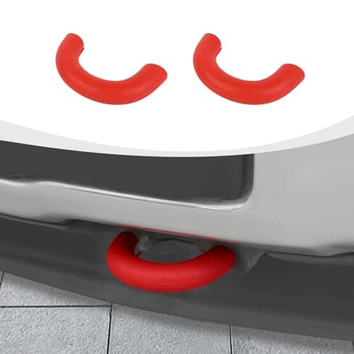 RAZPOY Tow Hook Cover fit for Ford F150 2004-2024, Front Bumper Tow Hooks Hitch Accessories, Red