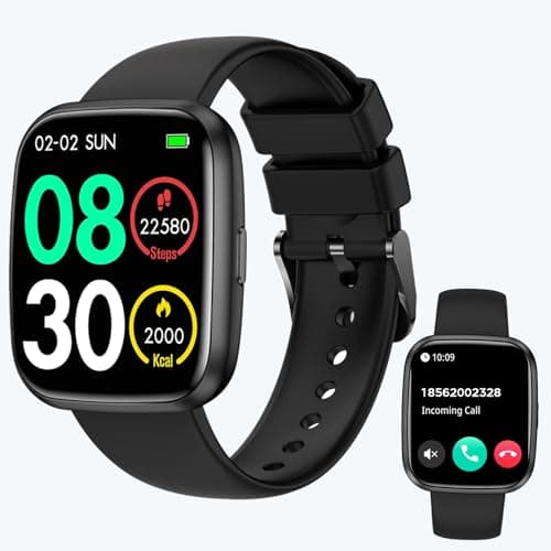 Smart Watches for MenWomen 175 Bluetooth Call AI Voice Smartwatch 247 Heart Rate Monitor Blood PressureSpO2Sleep Tracker IP68 Waterproof 100 Sports Fitness Tracker for Android iOS Black
