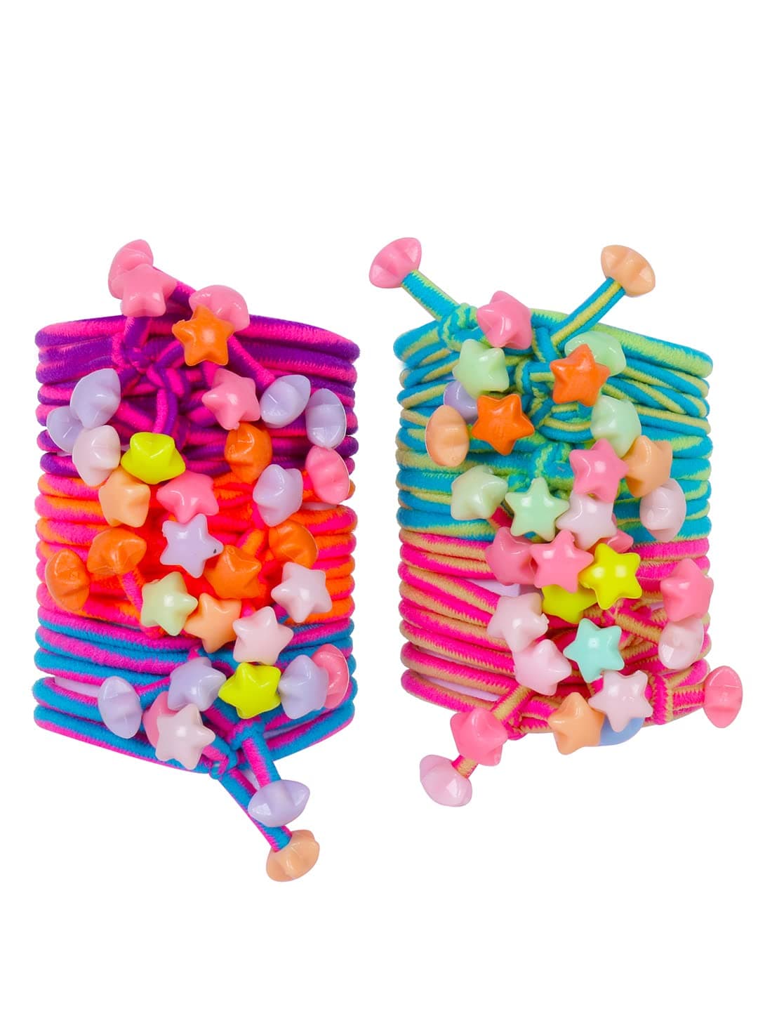 Melbees By Yellow Chimes Hair Rubber Bands For Girls Kids Hair Accessories For Girls Rubberbands Pony Holders 50 Pcs Multicolor Cute Charm Small Ponytail Holders With Storage Box For Girls Kids Teens