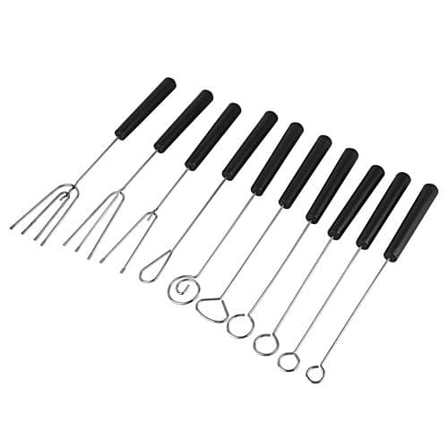 10Pcs Stainless Steel Chocolate Dipping Fork Set, DIY Baking Supplies, Dipping Forks For Chocolate, Pralines and Truffles, and