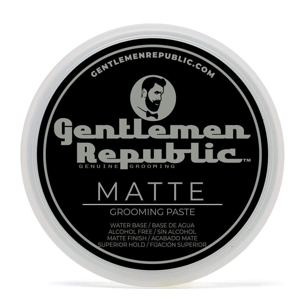 Gentlemen Republic 4oz Matte Paste for Men WaterBased Mens Hair Paste with Strong Hold Matte Finish AlcoholFree Hair Styling for Natural Texture Made in the USA