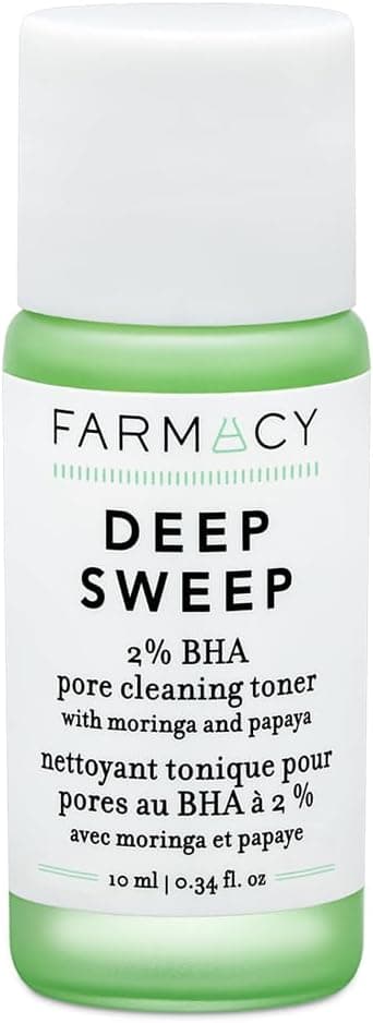 Farmacy 2 Salicylic Acid Toner for Face Deep Sweep BHA Liquid Exfoliant Pore Cleaner Controls Oil Gently Exfoliates Refines Pores Skin Care for Combo Oily BlemishProne Skin 10ml
