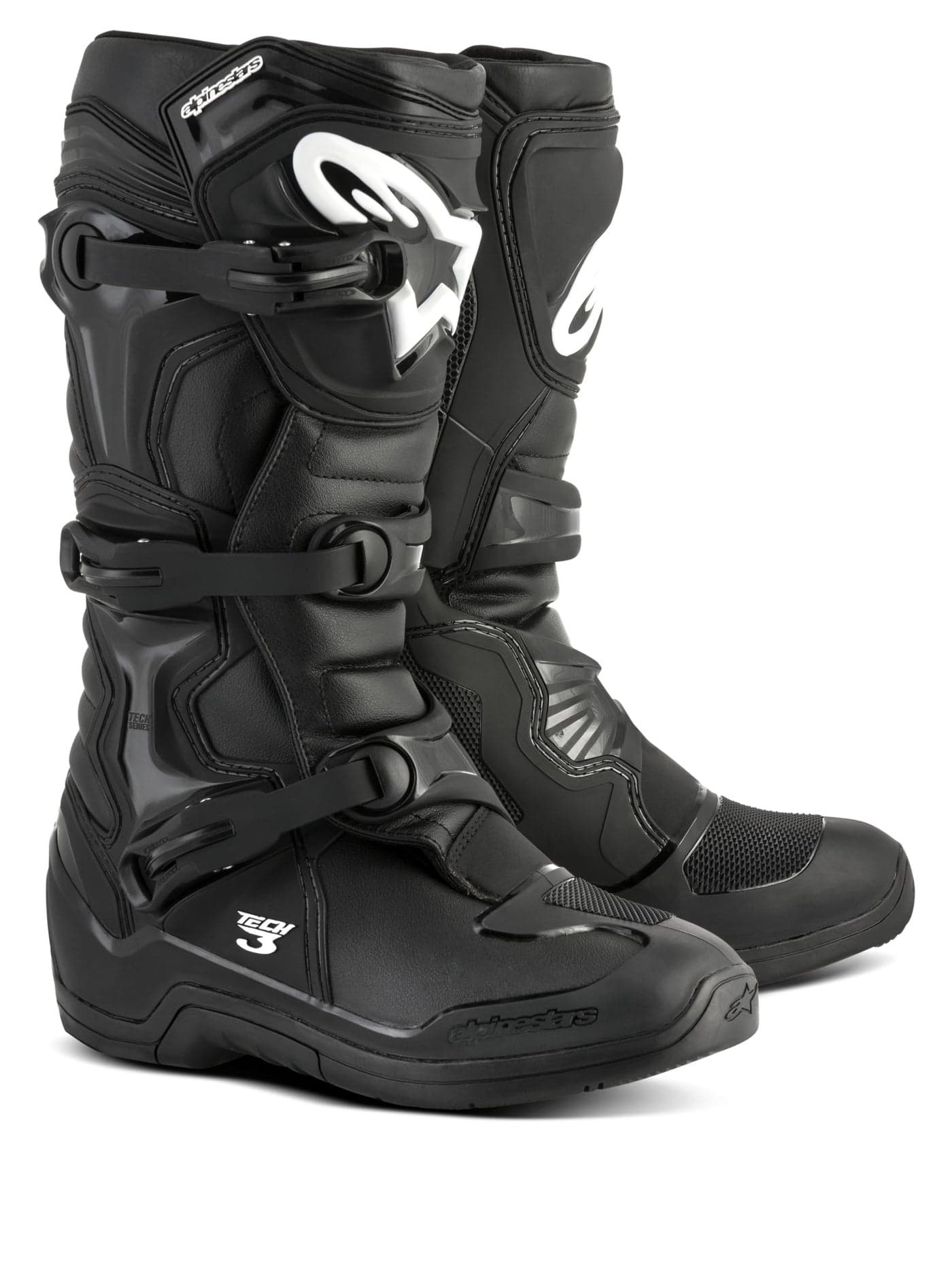 Alpinestars Tech 3 Motocross Boots Durable Lightweight CECert For OffRoad Powersports 11 Black