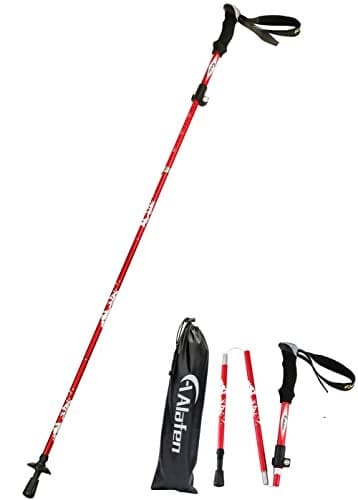 A ALAFEN Aluminum Collapsible Ultralight Travel Trekking Hiking Pole for Men and Women Fits 53 62