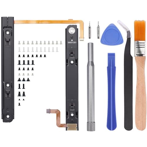 Ikpek Left & Right Metal Slide Rail Replacement for Nintendo Switch OLED HEG-001 Console